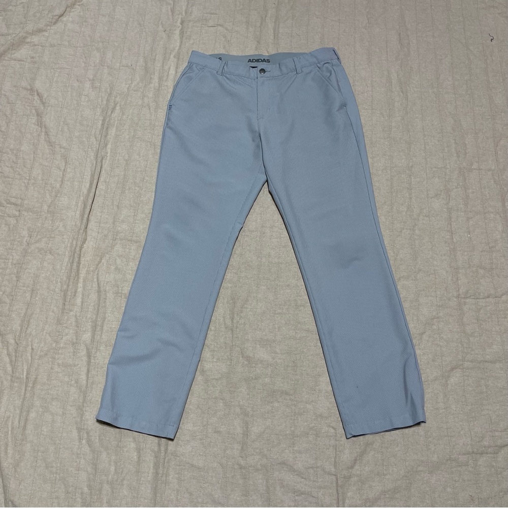 Adidas Men’s Golf Pants Gray And White Stripe Size 34x32